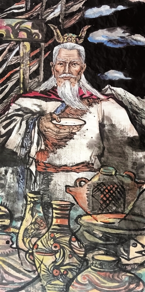 神农酿酒图  聂剑帆 画